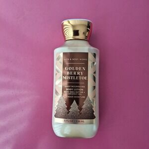 Bath & Body Works GOLDEN BERRY MISTLETOE Daily Nourishing Body Lotion 8 oz New